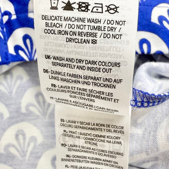 Boden Dress Women’s Julia Long Sleeve Knit Shirtdress Size 8 Blue Geometric - Picture 12 of 15